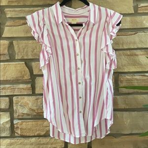 Anthropologie Ruffle Sleeve Blouse